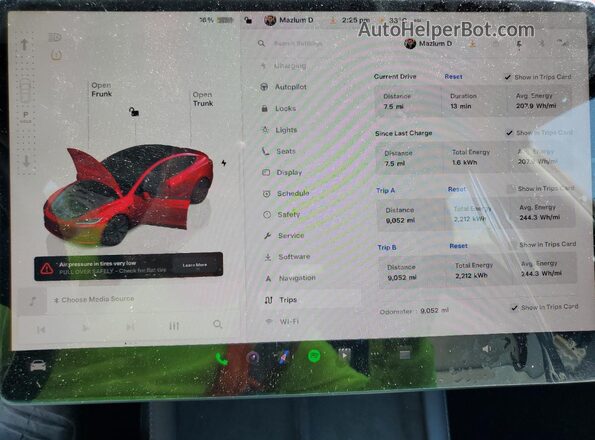 5YJ3E1EBXSF943774 2025 TESLA MODEL Red Սարքավորումների վահանակի տեսք