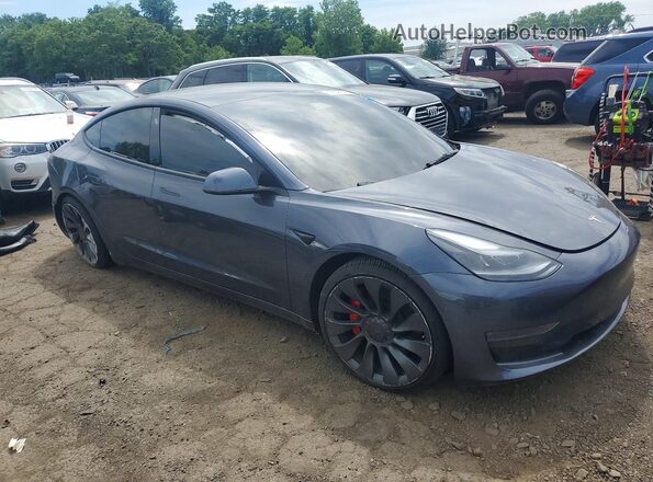 5YJ3E1EC0MF093116 2021 TESLA MODEL Gray Առջևի աջ
