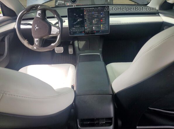 5YJ3E1EC0MF093116 2021 TESLA MODEL Gray Առջևի վահանակի տեսք