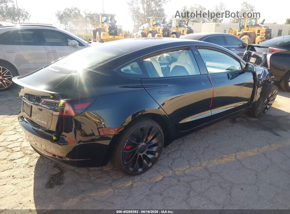 5YJ3E1EC1PF669929 2023 TESLA MODEL 3 Black Tył prawy