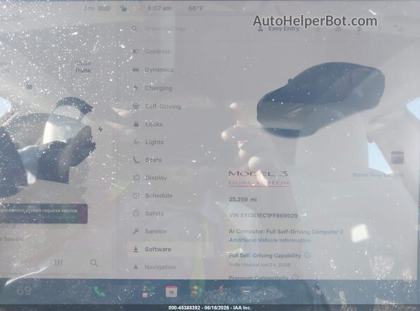5YJ3E1EC1PF669929 2023 TESLA MODEL 3 Black Widok tylnych siedzeń