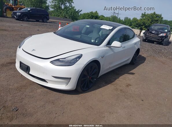 5YJ3E1EC2LF784243 2020 TESLA MODEL 3 White Առջևի ձախ երեք քառորդ տեսարան