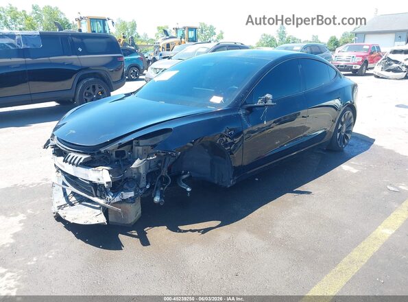5YJ3E1EC2MF991779 2021 TESLA MODEL 3 Black Vista tres cuartos delantera izquierda