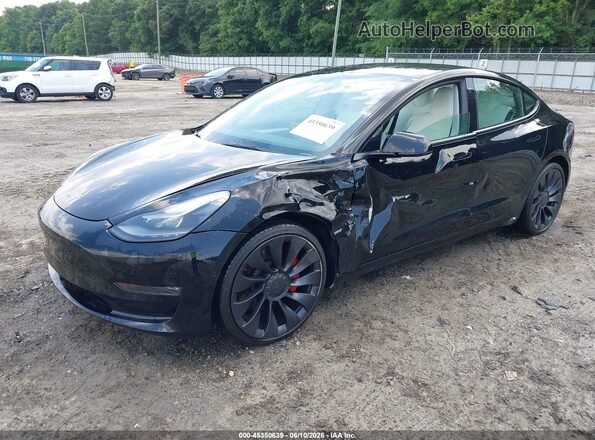 5YJ3E1EC2NF233071 2022 TESLA MODEL 3 Black Front left