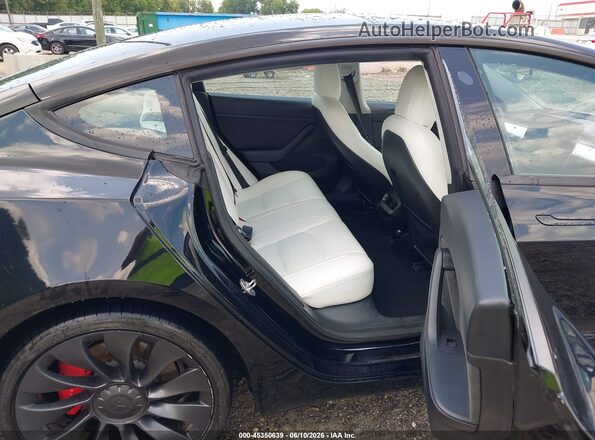 5YJ3E1EC2NF233071 2022 TESLA MODEL 3 Black VIN sticker view