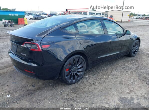5YJ3E1EC2NF233071 2022 TESLA MODEL 3 Black Rear right