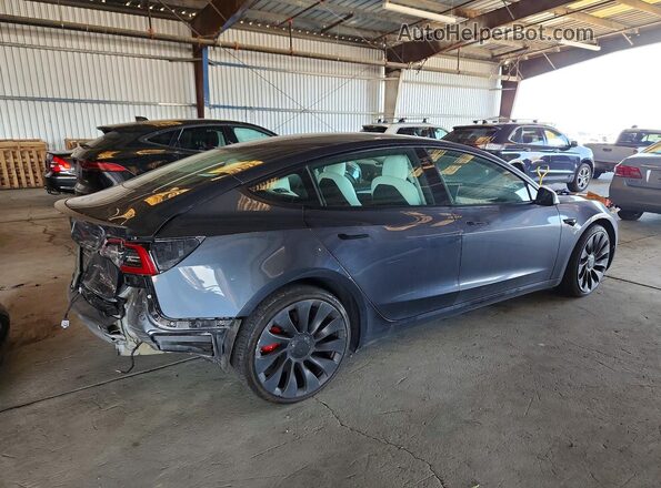5YJ3E1EC2NF293397 2022 TESLA MODEL Gray 