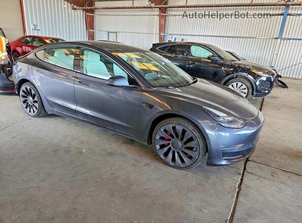 5YJ3E1EC2NF293397 2022 TESLA MODEL Gray 