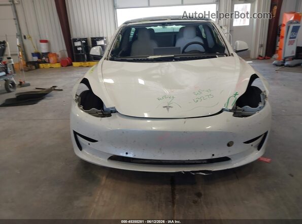 5YJ3E1EC2NF312563 2022 TESLA MODEL 3 White Դիմացի տեսք