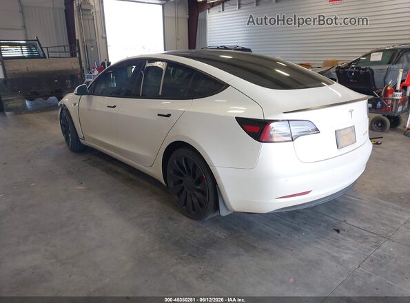 5YJ3E1EC2NF312563 2022 TESLA MODEL 3 White Հետևի ձախ