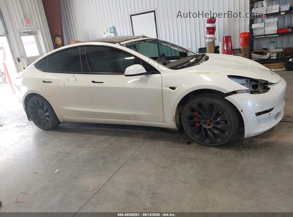 5YJ3E1EC2NF312563 2022 TESLA MODEL 3 White Սալոնի 360 աստիճան տեսք