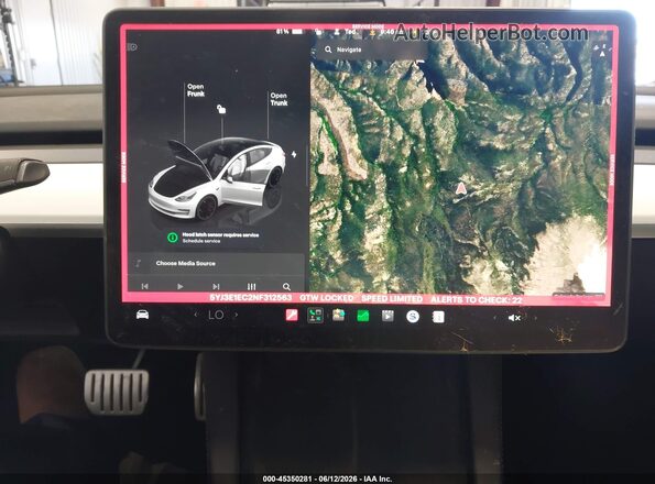 5YJ3E1EC2NF312563 2022 TESLA MODEL 3 White 