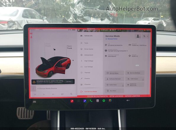 5YJ3E1EC3LF641074 2020 TESLA MODEL 3 Red 