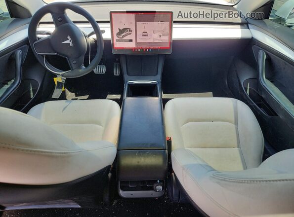 5YJ3E1EC3MF059669 2021 TESLA MODEL White Dashboard view