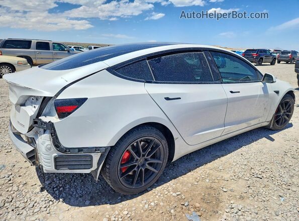 5YJ3E1EC3MF059669 2021 TESLA MODEL White Rear right