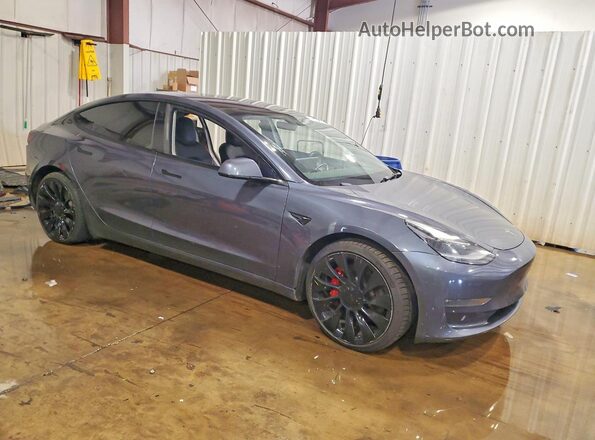 5YJ3E1EC3NF114557 2022 TESLA MODEL Gray Передня права чверть