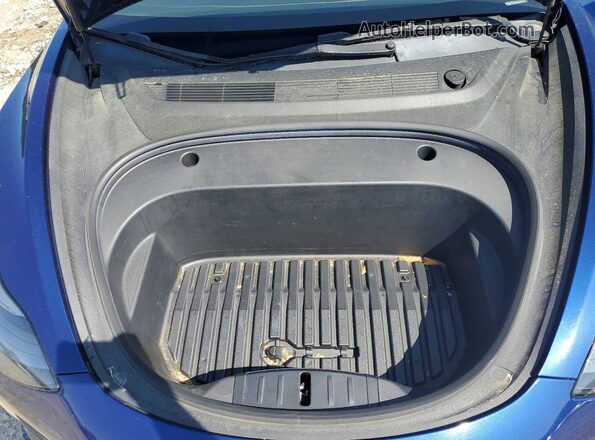 5YJ3E1EC3NF198329 2022 TESLA MODEL Blue Սալոնի հետևի տեսք