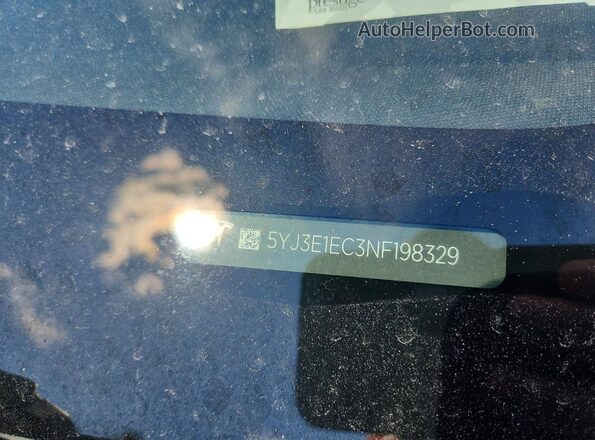5YJ3E1EC3NF198329 2022 TESLA MODEL Blue Շարժիչի բաժամունքի տեսք