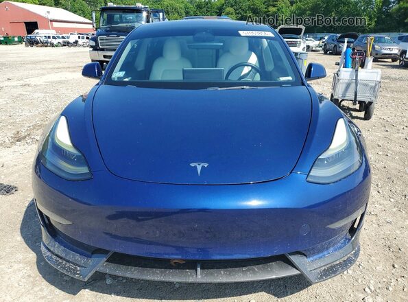 5YJ3E1EC3NF198329 2022 TESLA MODEL Blue Դիմացի տեսք