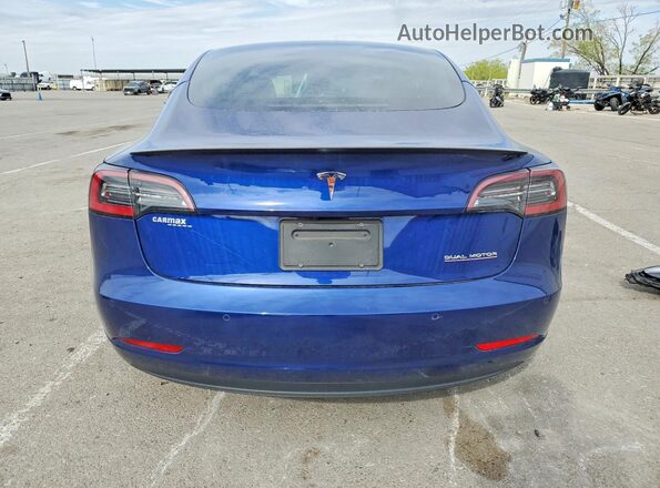 5YJ3E1EC3NF359133 2022 TESLA MODEL Blue Հետևի տեսք