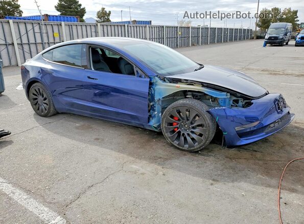 5YJ3E1EC3NF359133 2022 TESLA MODEL Blue Առջևի աջ