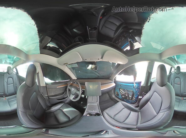 5YJ3E1EC3NF359133 2022 TESLA MODEL Blue Սալոնի 360 աստիճան տեսք
