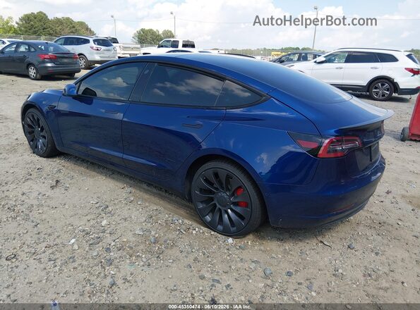 5YJ3E1EC5NF138309 2022 TESLA MODEL 3 Синий Задняя левая четверть