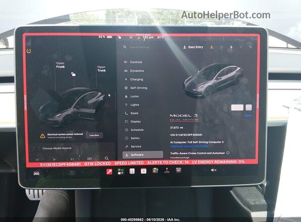 5YJ3E1EC5PF408481 2023 TESLA MODEL 3 Gray 
