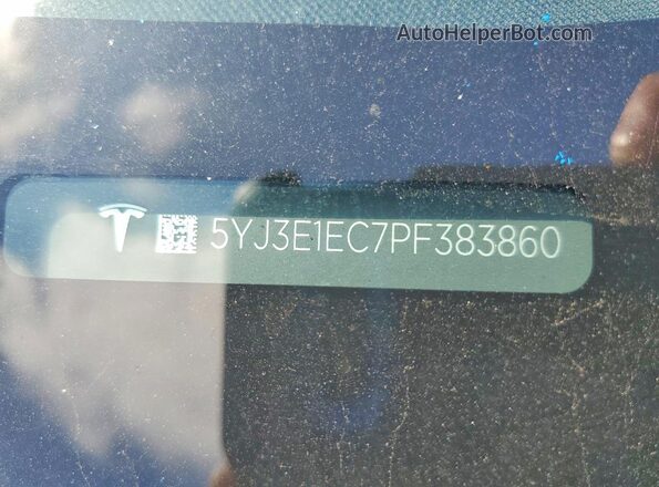 5YJ3E1EC7PF383860 2023 TESLA MODEL Серый 