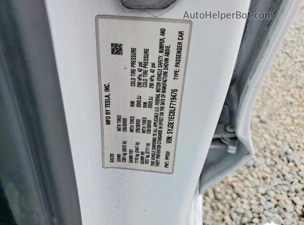 5YJ3E1EC8LF719476 2020 TESLA MODEL White Widok komory silnika