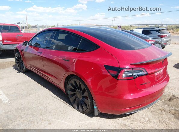 5YJ3E1EC8MF992399 2021 TESLA MODEL 3 Red Задня ліва чверть