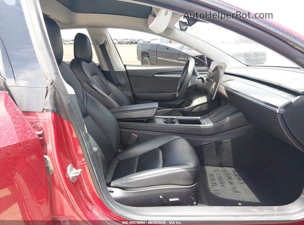 5YJ3E1EC8MF992399 2021 TESLA MODEL 3 Red Вид салону спереду
