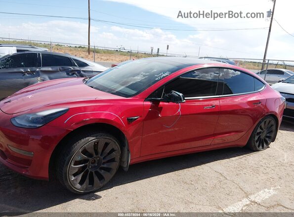 5YJ3E1EC8MF992399 2021 TESLA MODEL 3 Red Вид щитка приладів
