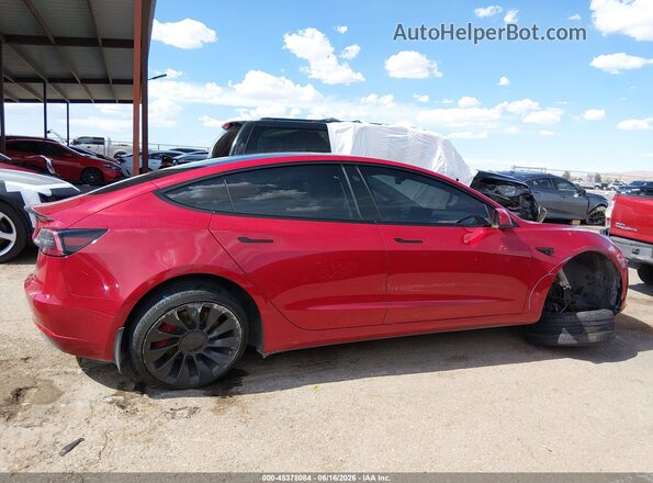 5YJ3E1EC8MF992399 2021 TESLA MODEL 3 Red Вид панелі приладів