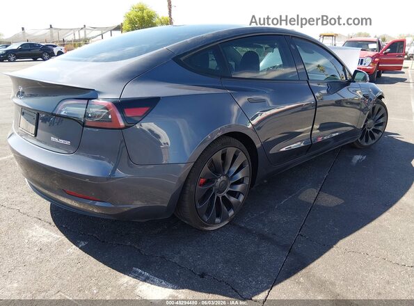 5YJ3E1EC8PF503133 2023 TESLA MODEL 3 Gray Trasero derecho