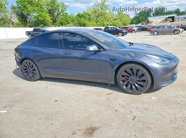 5YJ3E1EC9MF850109 2021 TESLA MODEL Gray Передня права чверть