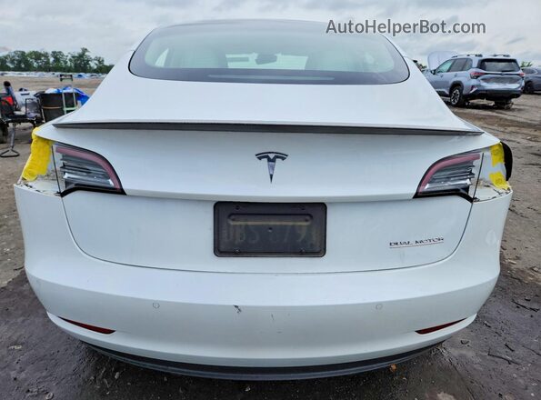 5YJ3E1ECXMF044635 2021 TESLA MODEL White Հետևի տեսք