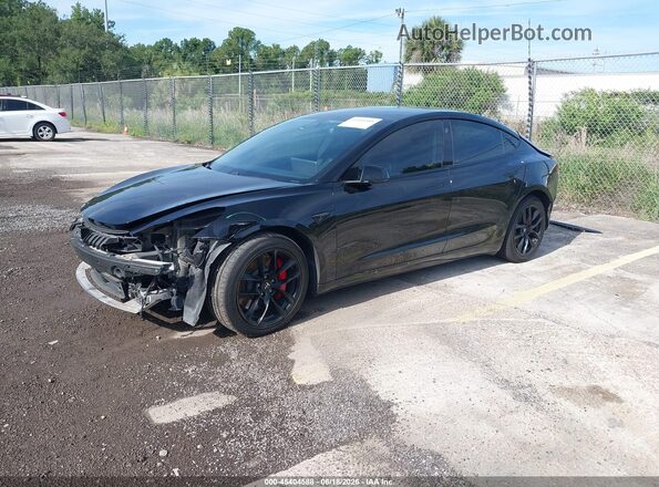 5YJ3E1ECXMF926548 2021 TESLA MODEL 3 Black Առջևի ձախ երեք քառորդ տեսարան