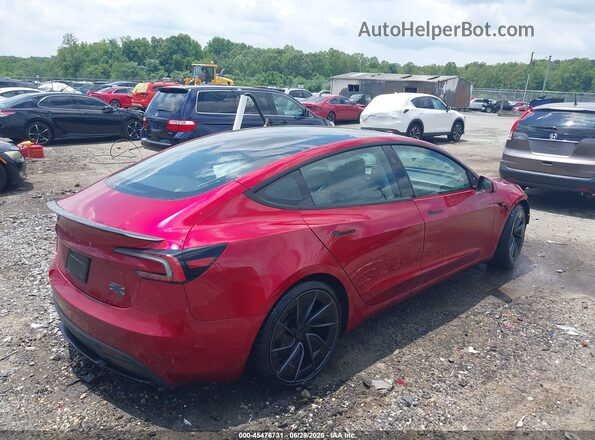 5YJ3E1ET2RF849276 2024 TESLA MODEL 3 Красный Задняя правая четверть