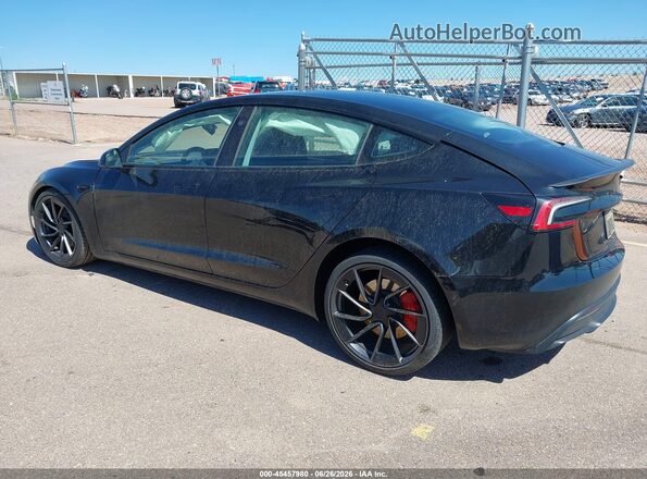 5YJ3E1ET2SF077433 2025 TESLA MODEL 3 Black Trasero izquierdo