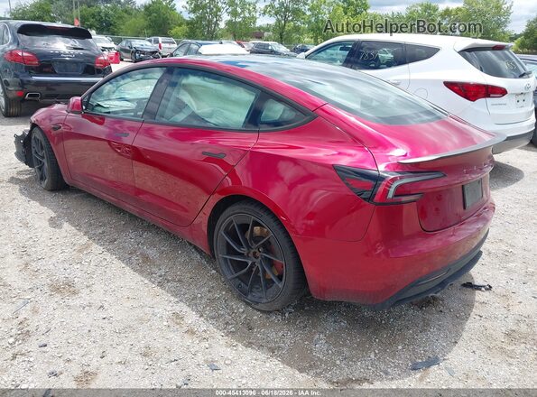 5YJ3E1ET3RF769601 2024 TESLA MODEL 3 Красный Задняя левая четверть