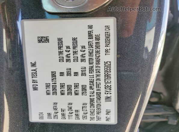 5YJ3E1ET6RF855825 2024 TESLA MODEL Gray Engine compartment view