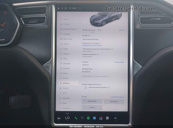 5YJSA1E12GF121945 2016 TESLA MODEL S Gray 