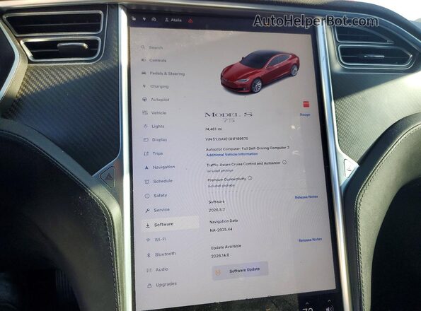 5YJSA1E13HF189575 2017 TESLA MODEL Red 