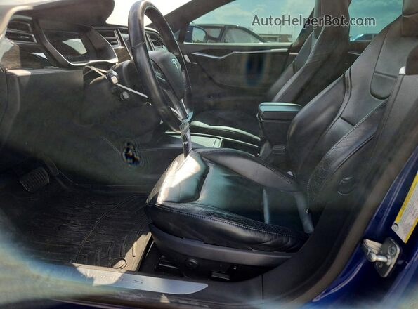 5YJSA1E17GF157985 2016 TESLA MODEL Blue Vista interior delantera