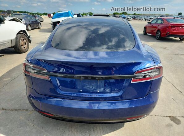 5YJSA1E17GF157985 2016 TESLA MODEL Blue Vista trasera
