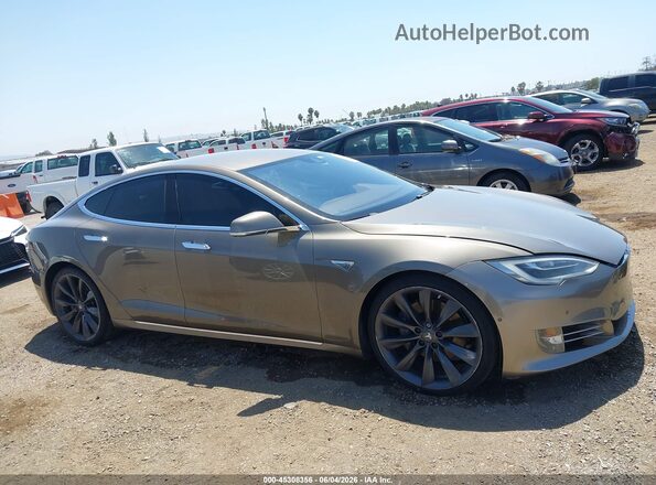 5YJSA1E19GF138175 2016 TESLA MODEL S Gray Widok wnętrza z tyłu