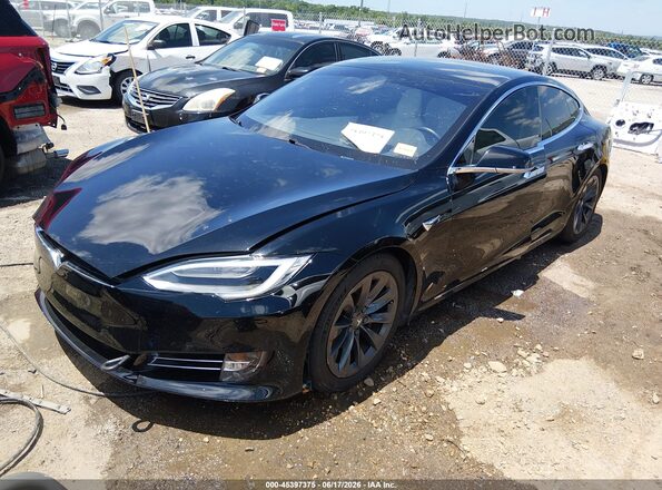 5YJSA1E20JF296842 2018 TESLA MODEL S Black წინა მარცხენა ხედი სამი მეოთხედიდან