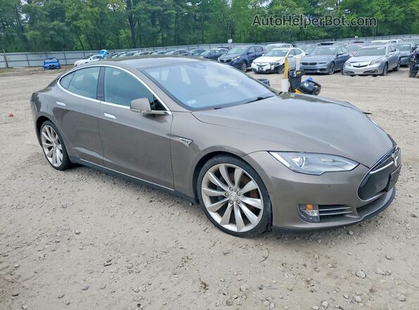 5YJSA1E22GF129620 2016 TESLA MODEL Brown Front right