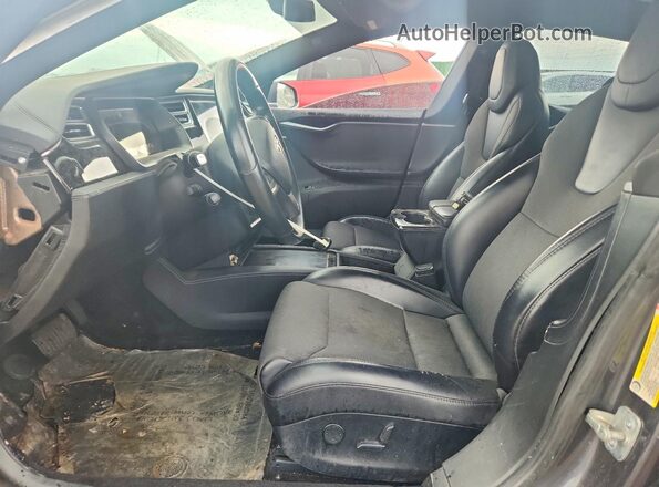 5YJSA1E22JF274549 2018 TESLA MODEL Gray Widok wnętrza z przodu